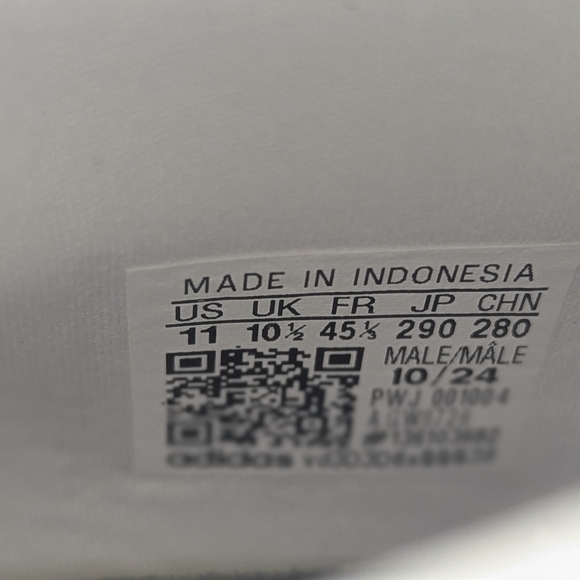 New Adidas White Black Running Shoes Men's 11 EQ21 RUN Running Sneaker Gym Comfy - Picture 10 of 11